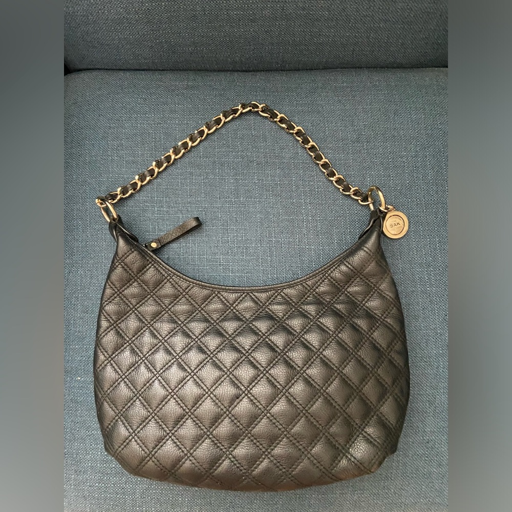The Sak Black Hobo Bag with Quilted Design